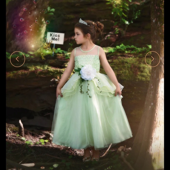 Trish Scully 🐸 👑 Disney Princess Tiana/Princess and the Frog Magical Gown EUC - Picture 3 of 12